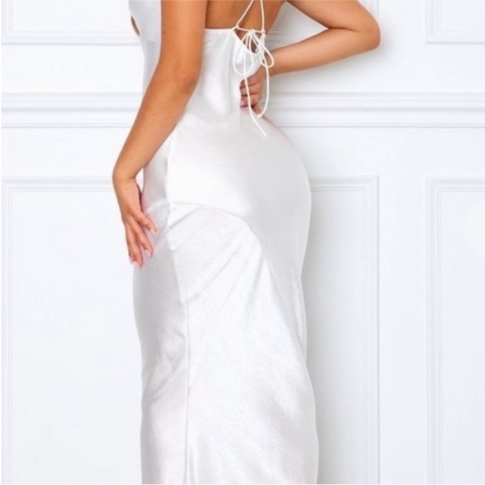 NWT  White Fox Satin Women Dress - small - Picture 3 of 5